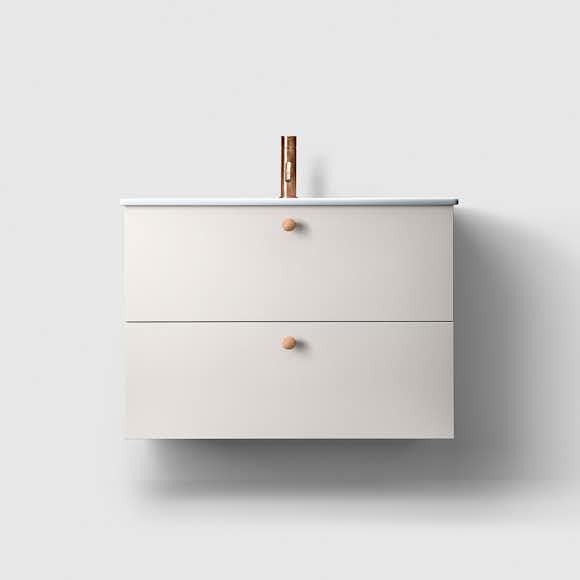 tvättställsskåp haven h3/80 slim med porslinshandfat