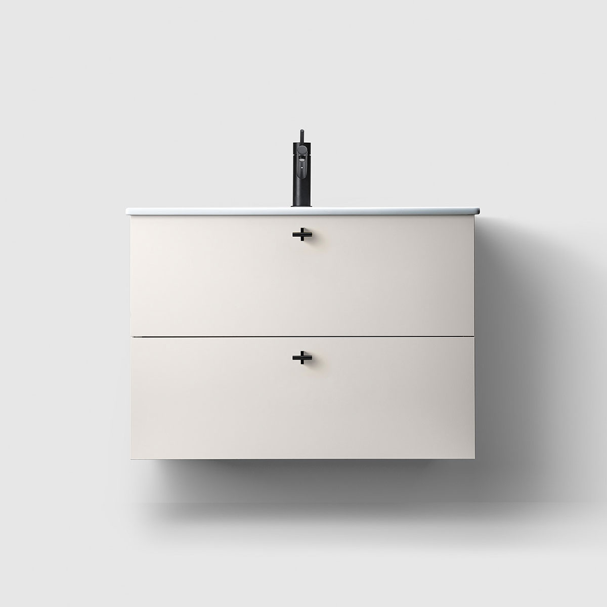 Tvättställsskåp Haven H3/80 Slim med Porslinshandfat