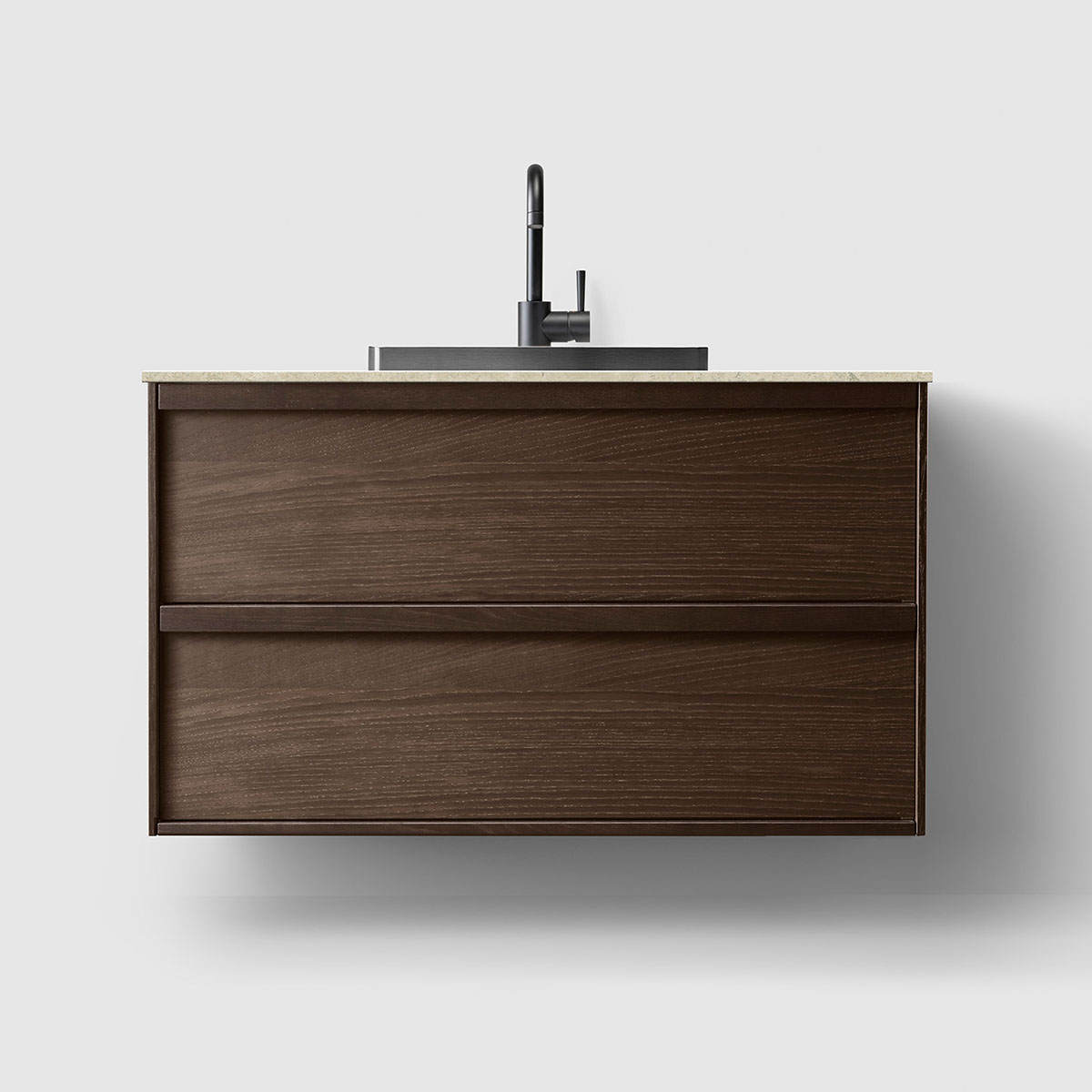 Tvättställsskåp Haven H2/100 med Stenskiva och Handfat | badrum - badrumsmobler - tvattstallsskap-och-kommod | KakelKungen