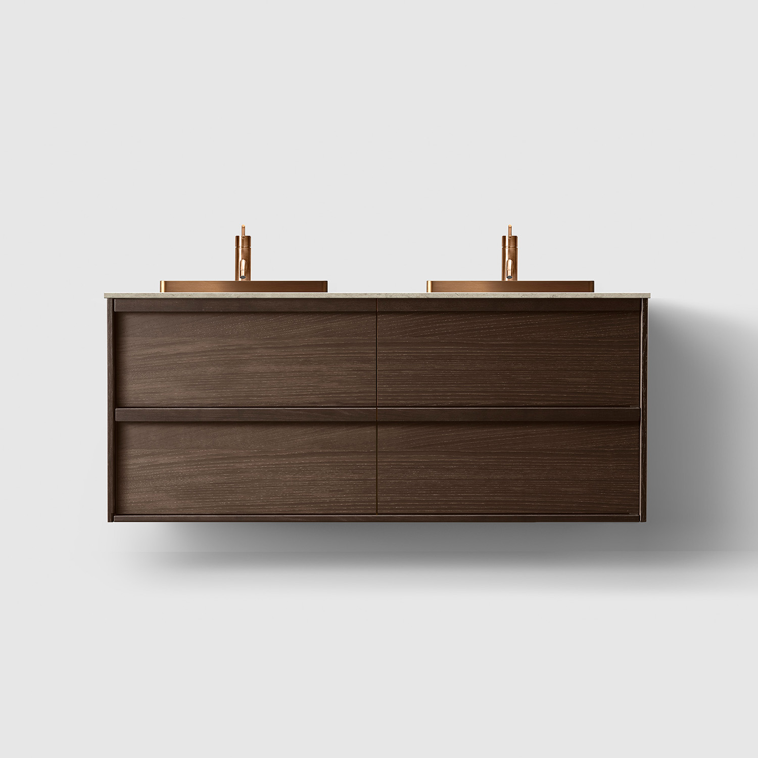 Tvättställsskåp Haven H2/140 med Stenskiva och Handfat | badrum - badrumsmobler - tvattstallsskap-och-kommod | KakelKungen