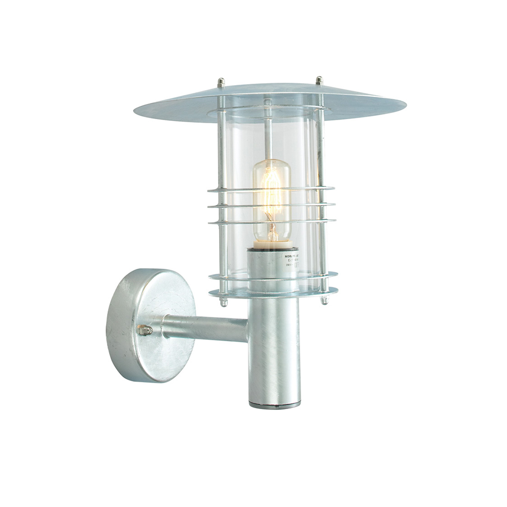 Vägglampa Norlys Stockholm med Arm Stål, H: 310 mm