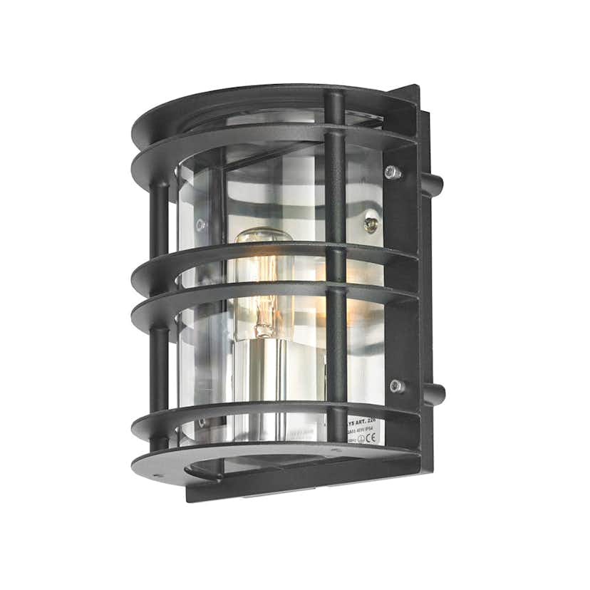 Stockholm 220 Veggarmatur E27, 60W, IP54 Galvanisert