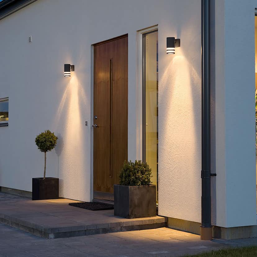 Vägglykta Gnosjö Konstsmide Modena Ned GU10 Transparent Svart/transparent