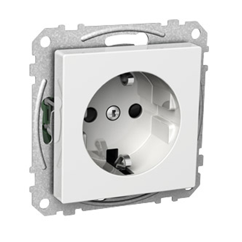 Stikkontakt Schneider Electric Exxact 1-Veis Innfelt