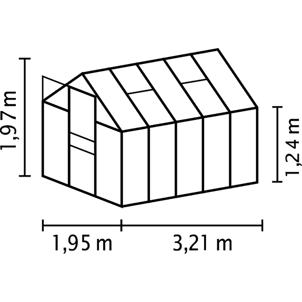 Drivhus Vitavia Venus 6,2 kvm