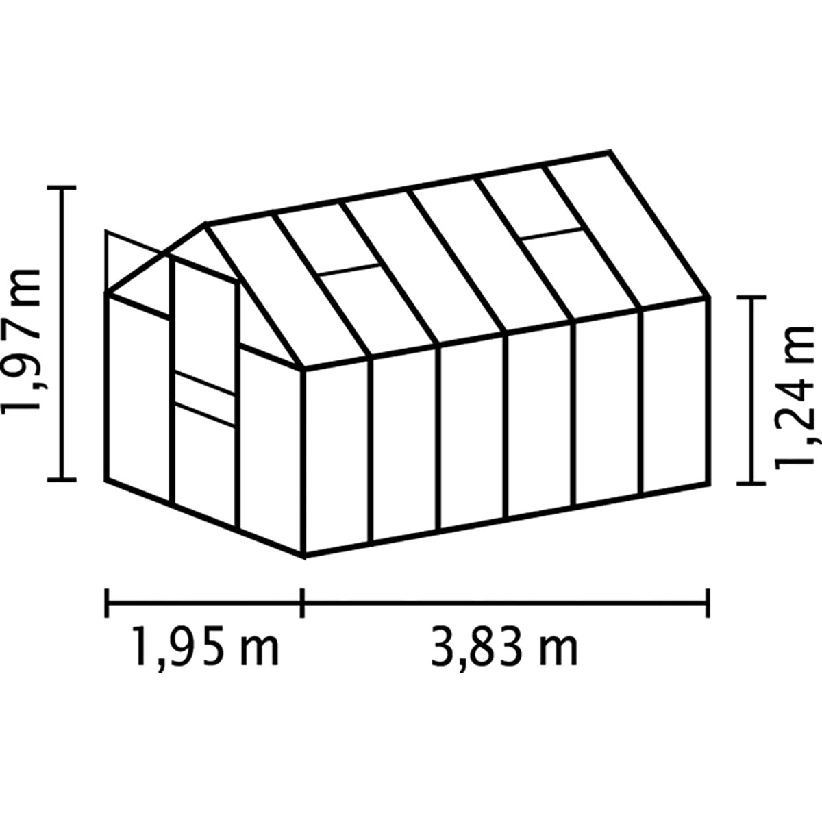 Drivhus Vitavia Venus 7,5 kvm