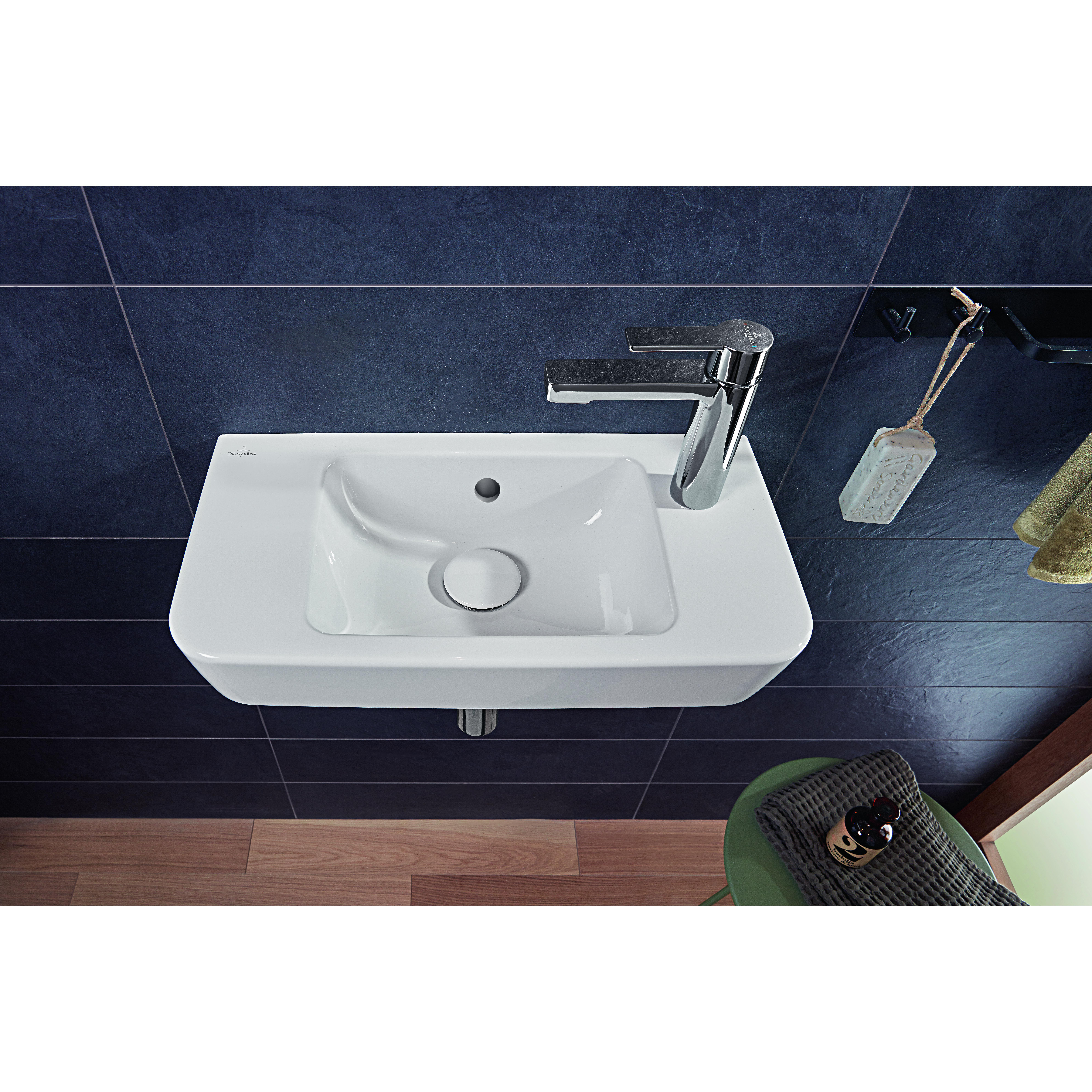 Tvättställ Villeroy & Boch O.novo Kompakt Rektangulärt för Sidomonterad Blandare