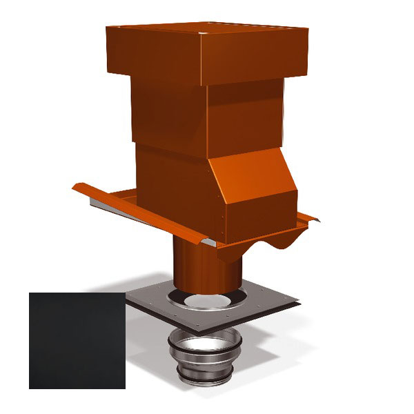 Ventilationshuv Benders Tvilling Isolerad 1-kanal Svart