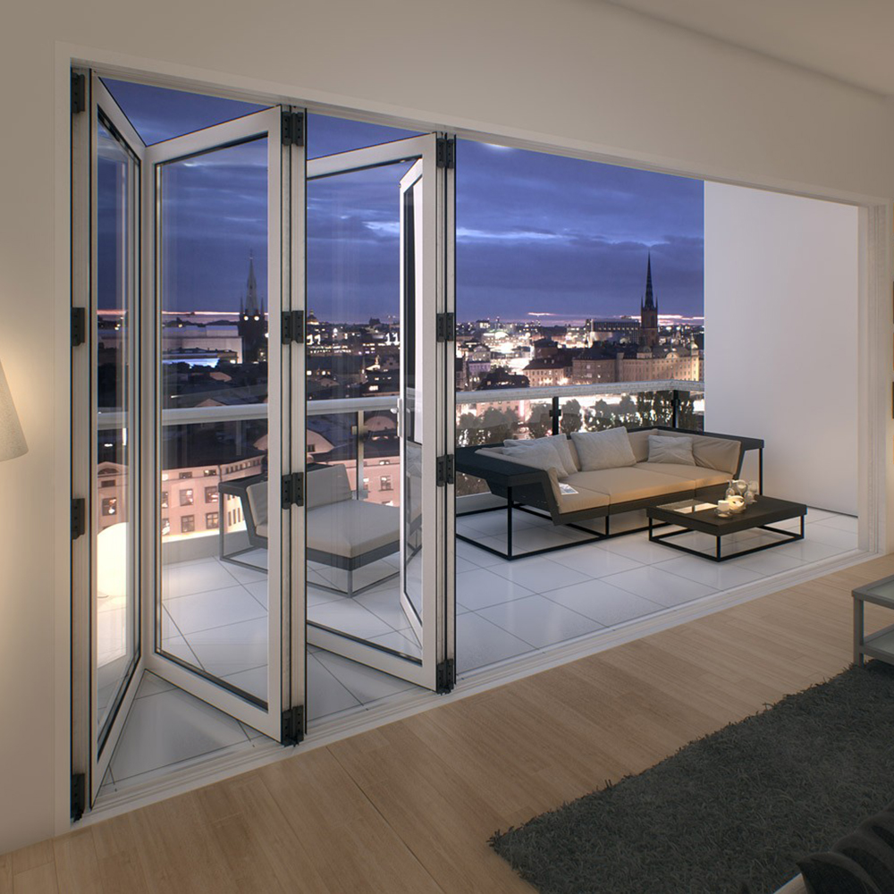 Vikdörr Halle 5-Delat Öppningsmått (BxH) 4800x2100 mm, Vänstergående, Inåt