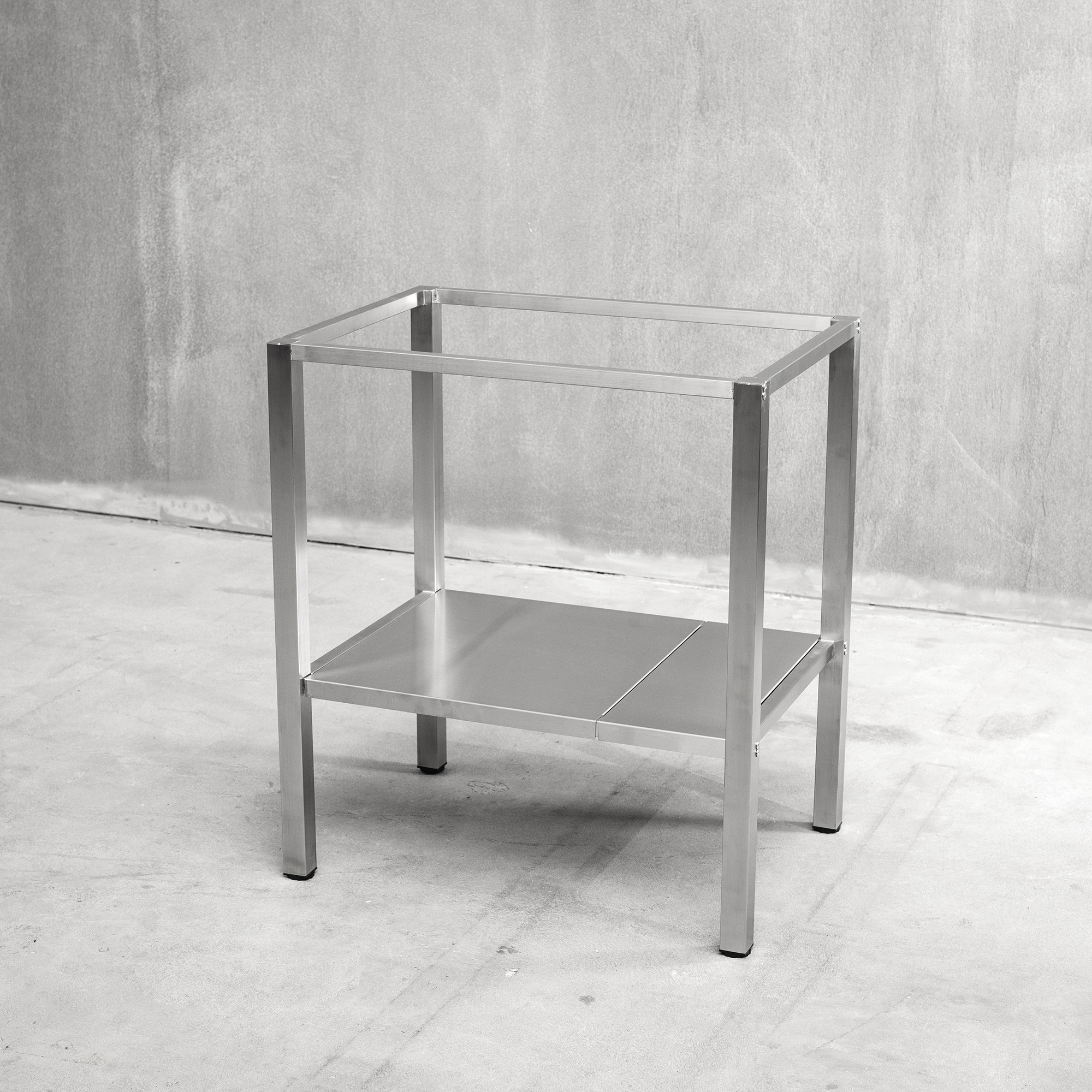 Benkestativ Vilan Stainless Rustfritt Variant Stativ med Underhylle