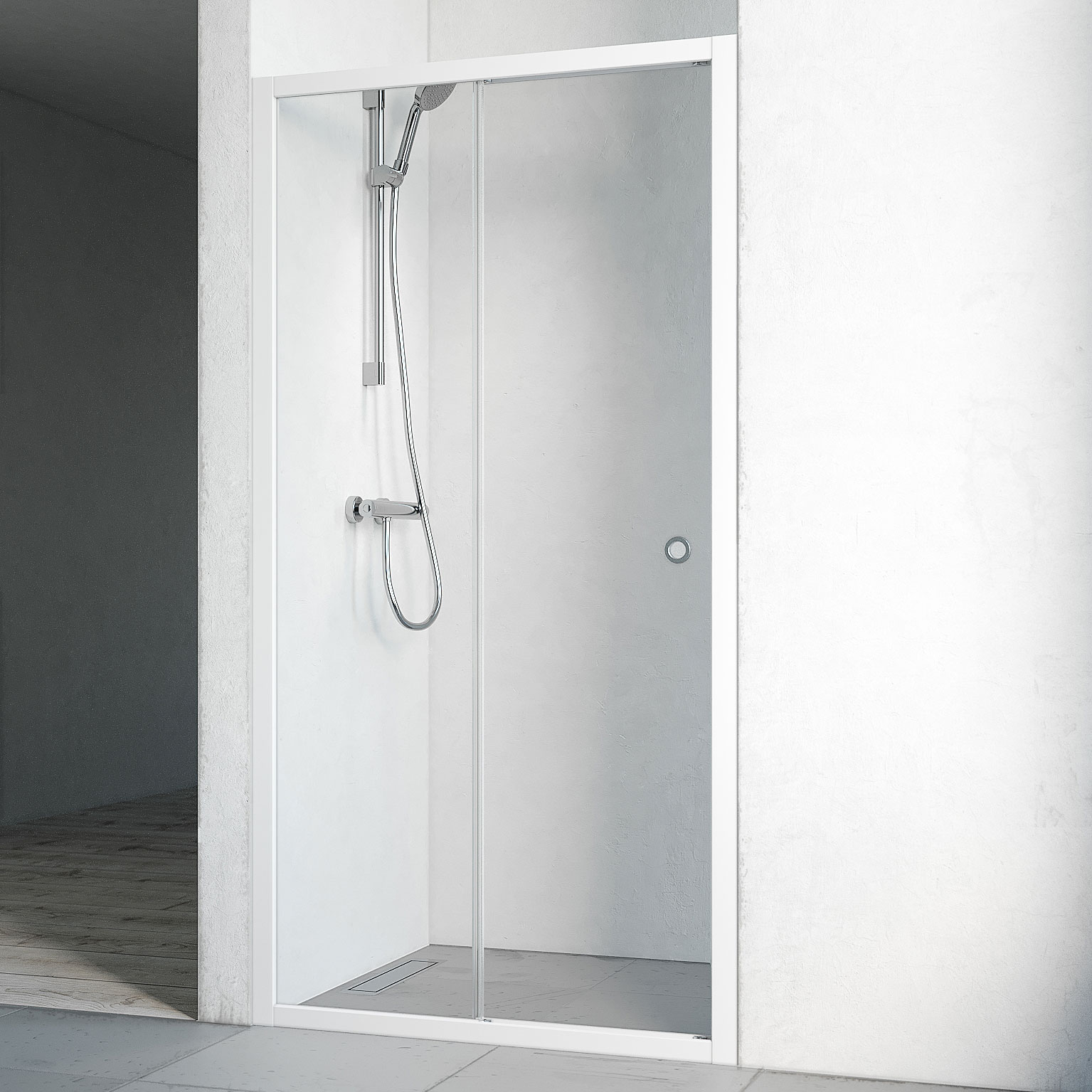 Duschdörr Macro Design Flow Nisch 2D