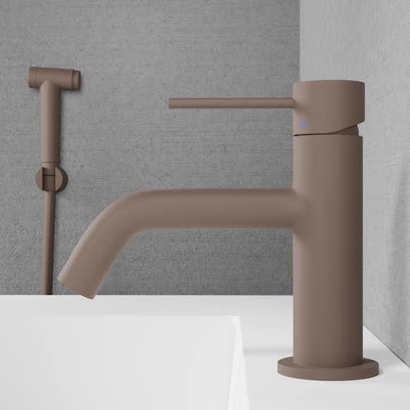 tvättställsblandare scandtap steel voyage med sidodusch