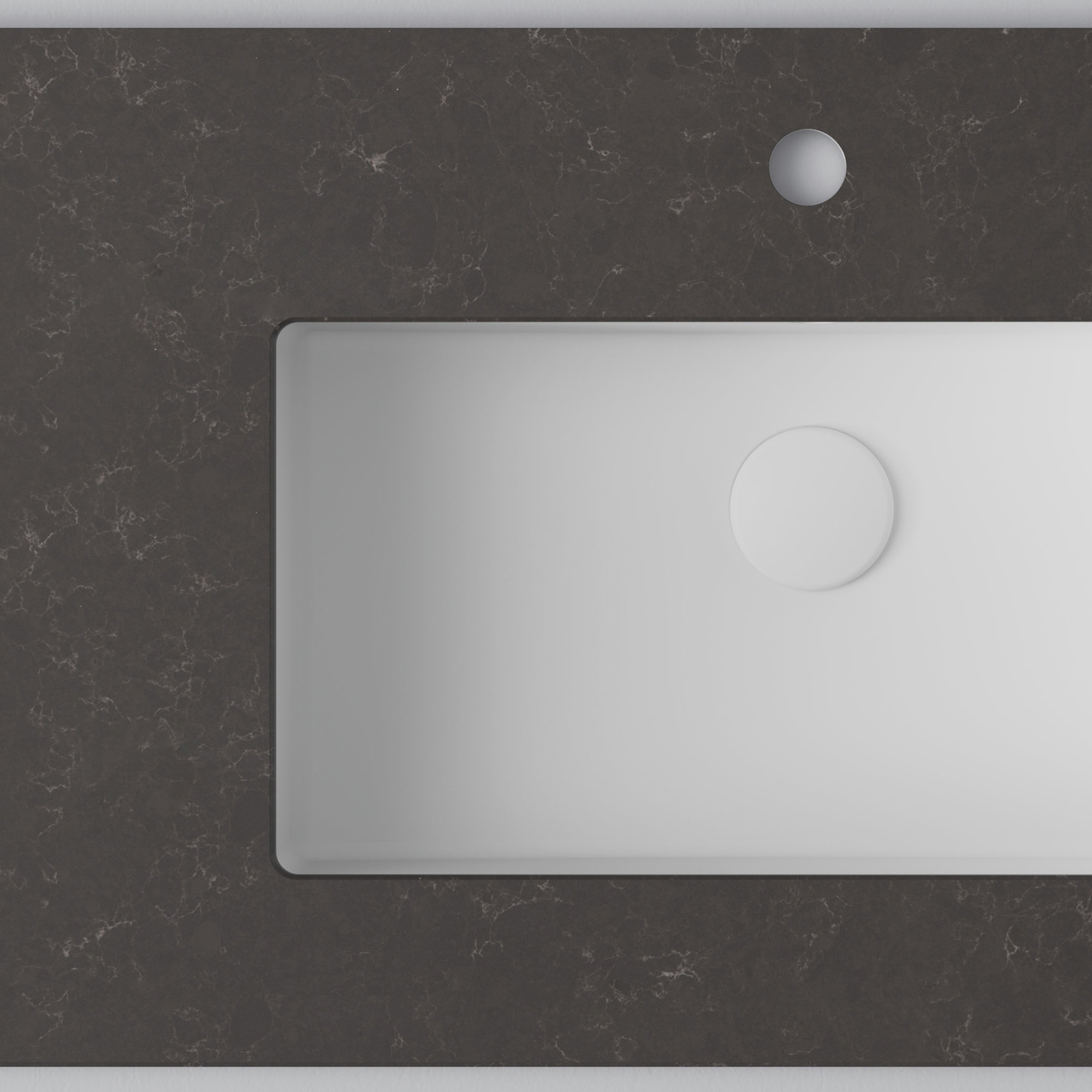 Bänkskiva INR Wave med 2 Tvättställ och hål för Blandare | badrum - badrumsmobler - tillbehor-badrumsmobler | KakelKungen