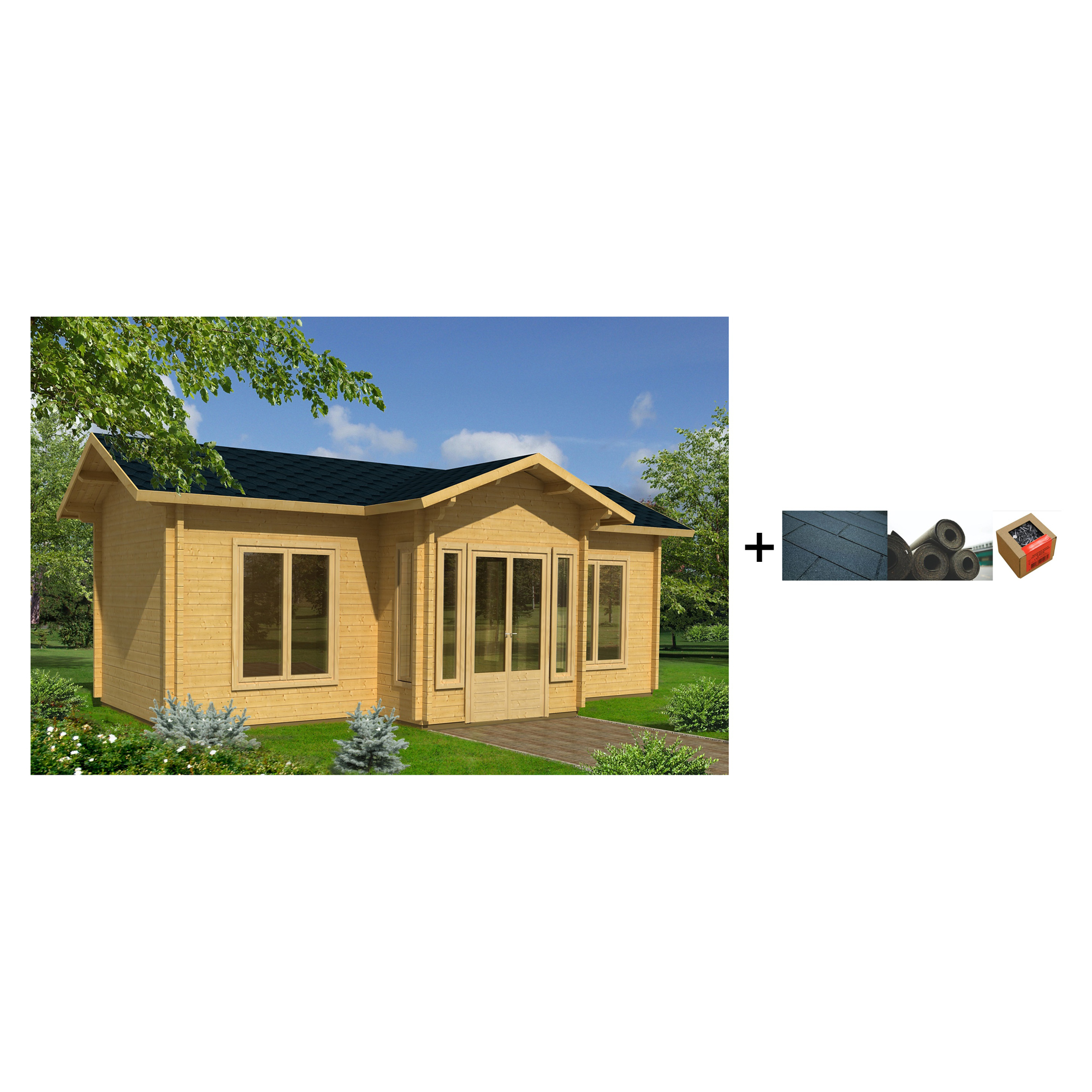 Hytte Palmako Anna 29,2 m2 med Shingel, Papp og Spiker