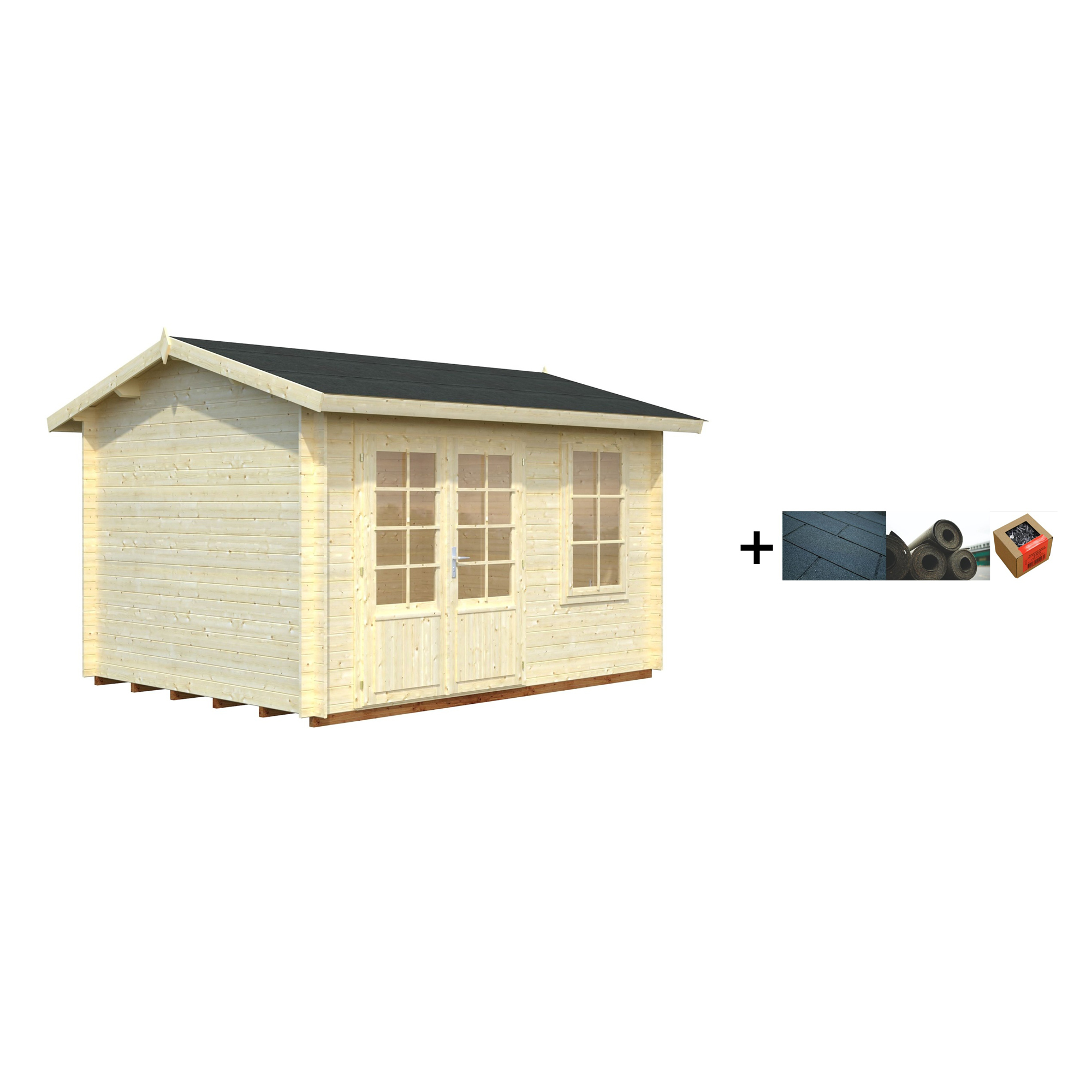 Anneks Palmako Iris 9,6 m2 med Shingel, Papp og Spiker