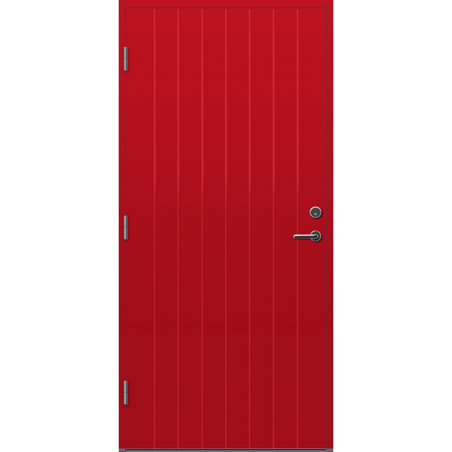 Ytterdør Bygg1 Bodø BxH 90x210 Høyre, NCS S-2070-Y90R, Rød - 43938243 ...