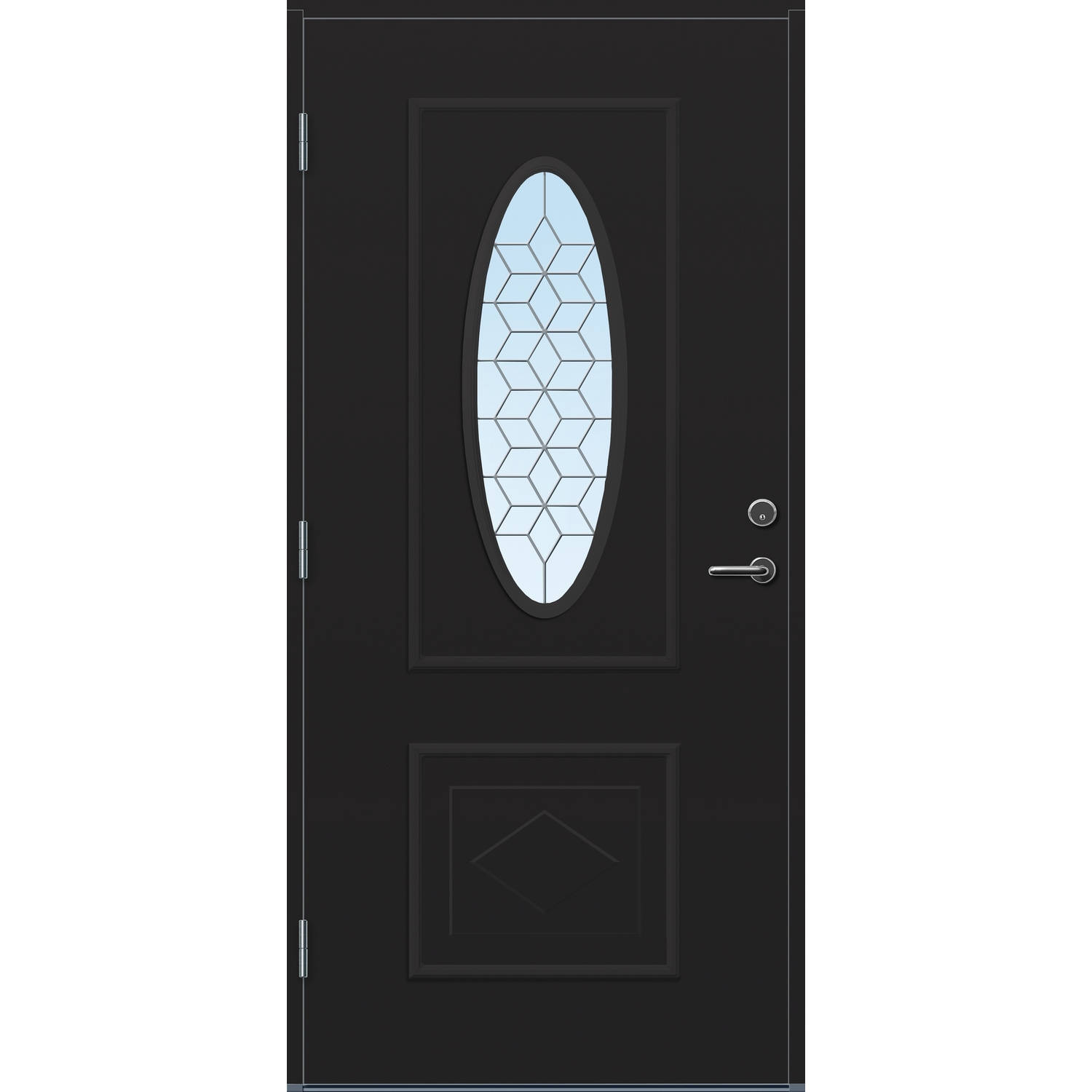 Ytterdør Bygg1 Fana Klart Blyglass