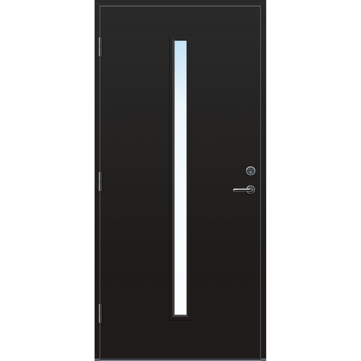 Ytterdør Bygg1 Hovdeby Frostet glass