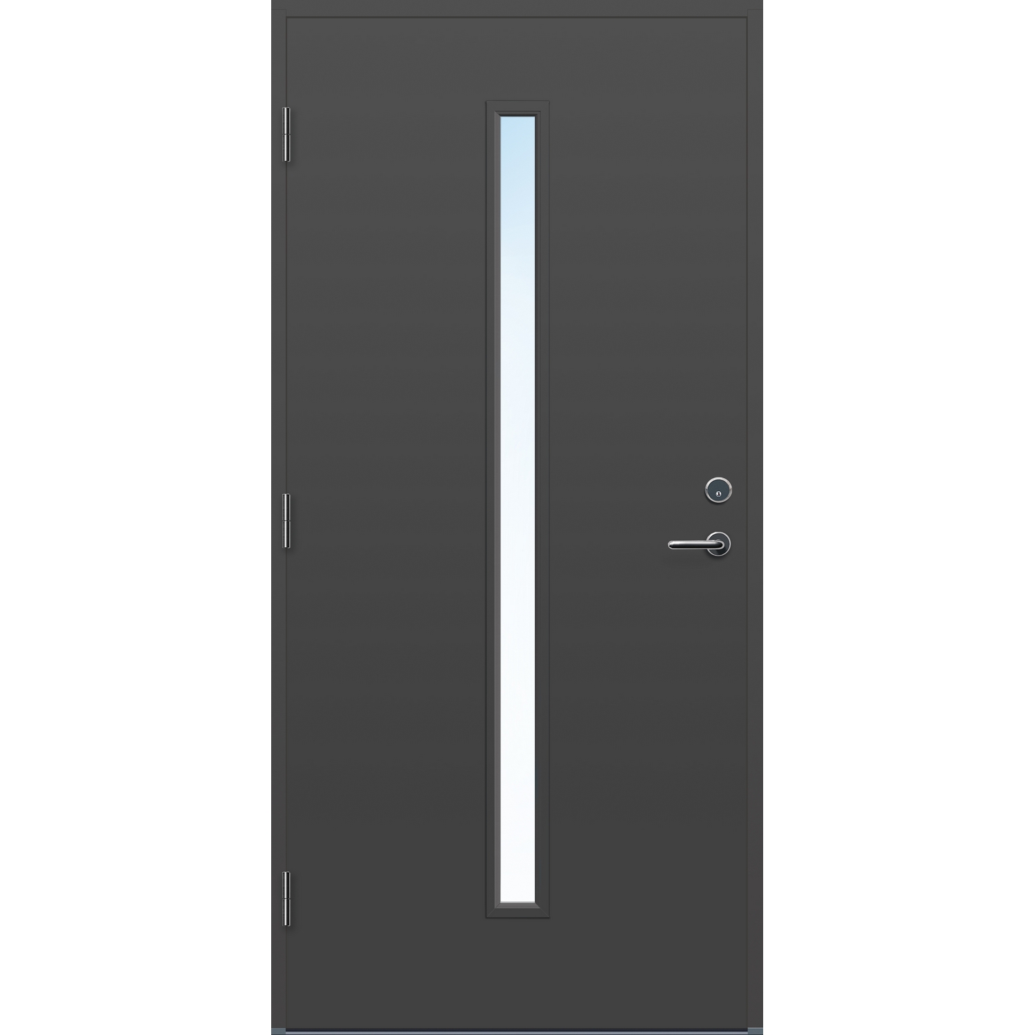 Ytterdør Bygg1 Hovdeby Frostet glass