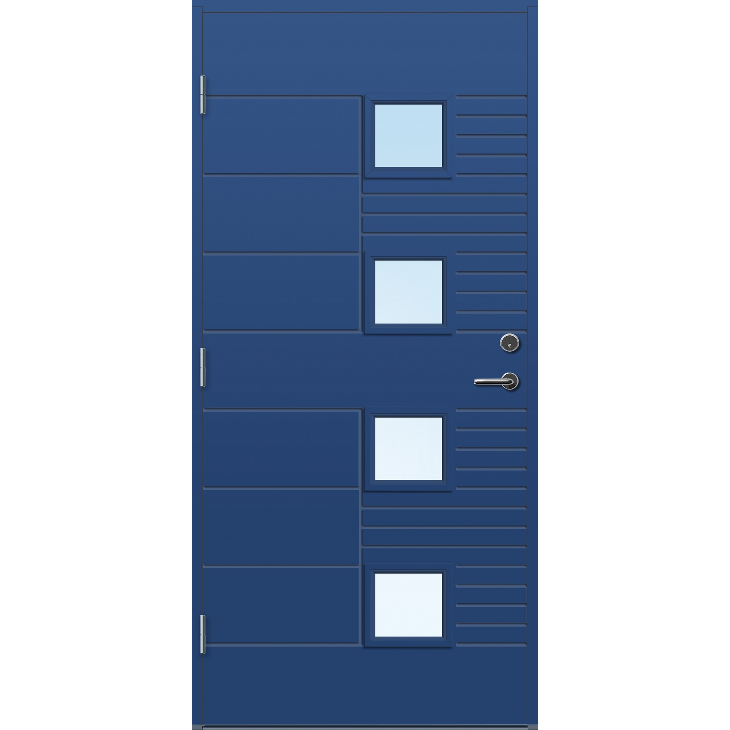 Ytterdør Bygg1 Stadt BxH: 110x210 cm, Venstre, NCS S-5030-R80B, Blå ...