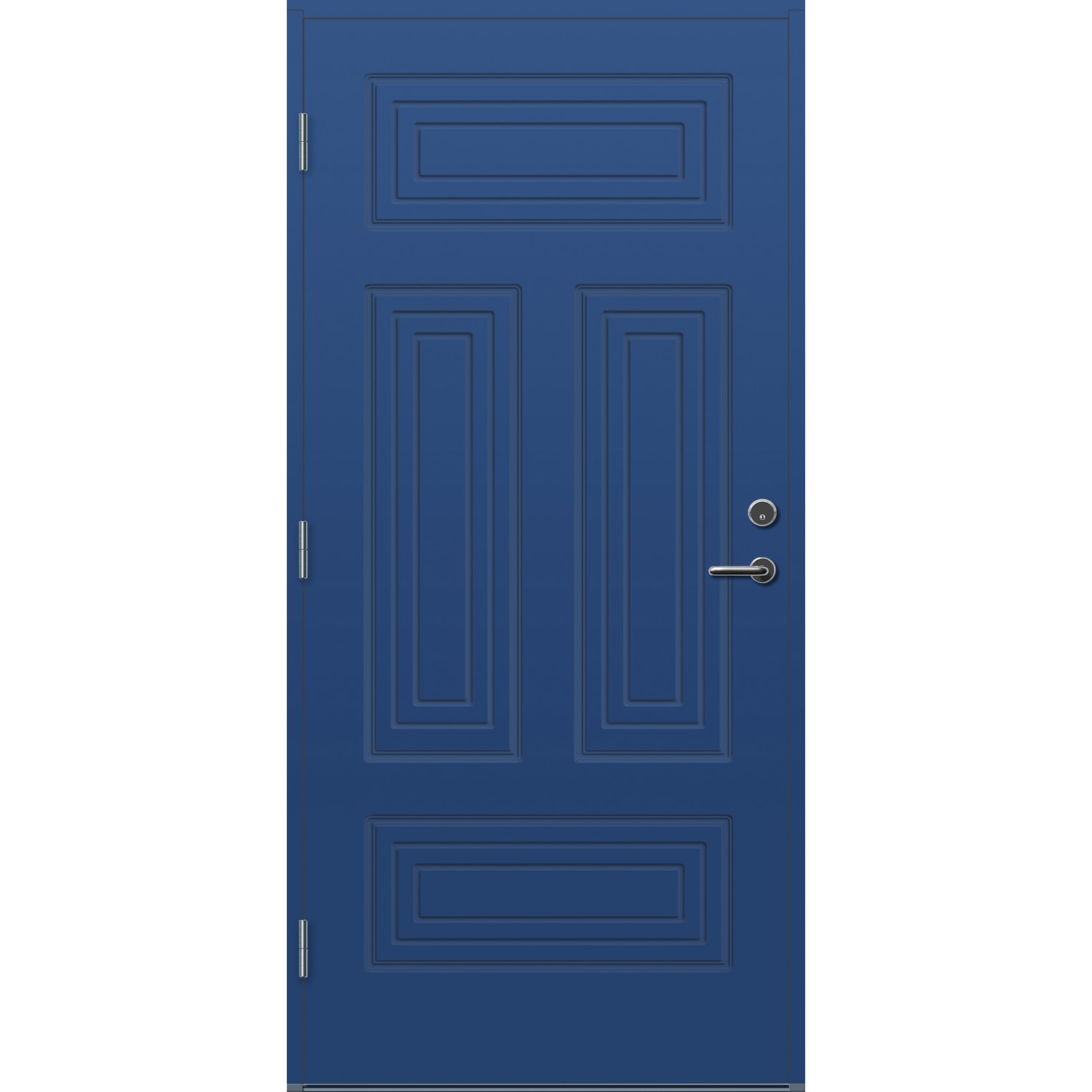 Ytterdør Bygg1 Stavern BxH: 100x200 cm - Høyre, NCS S-5030-R80B, Blå ...