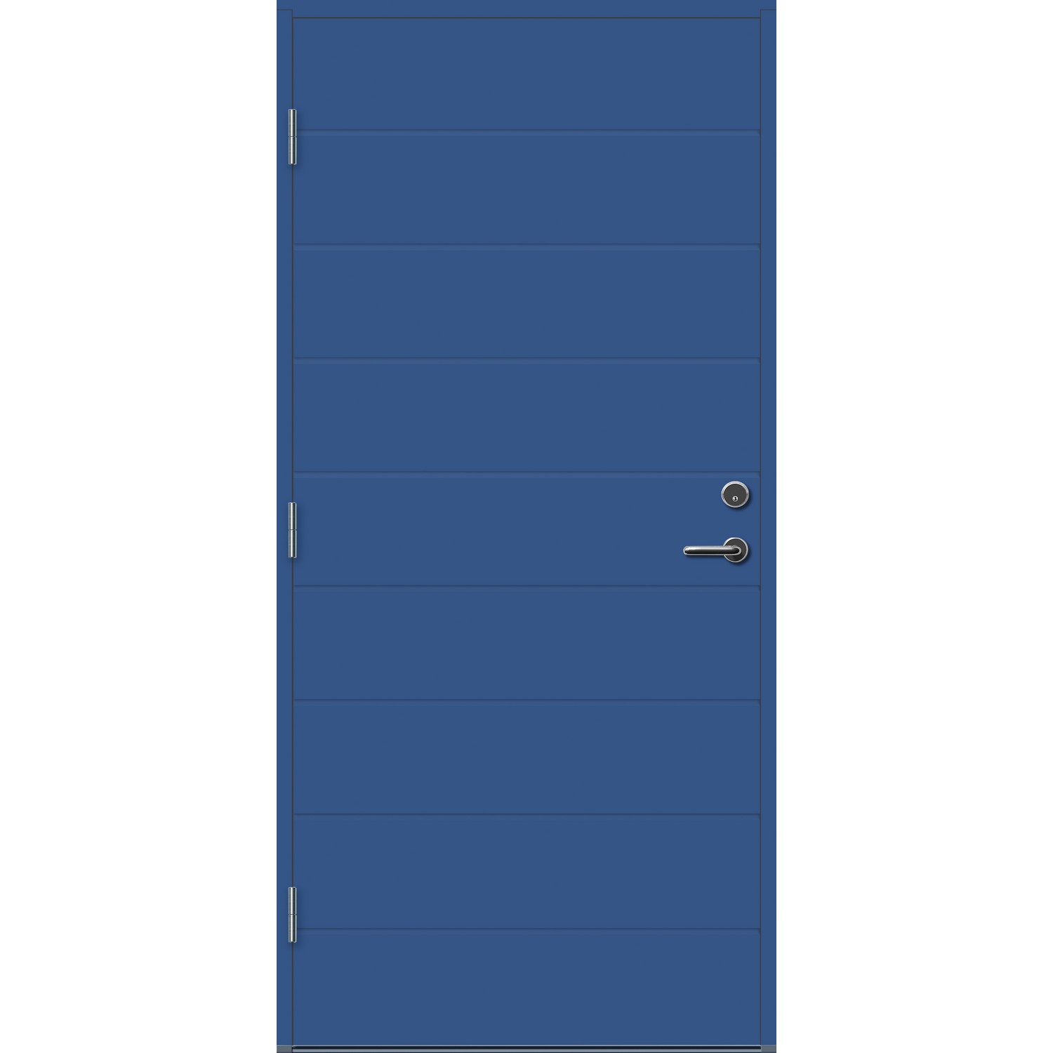 Ytterdør Bygg1 Tau BxH: 100x200 cm, Venstre, NCS S-5030-R80B, Blå ...