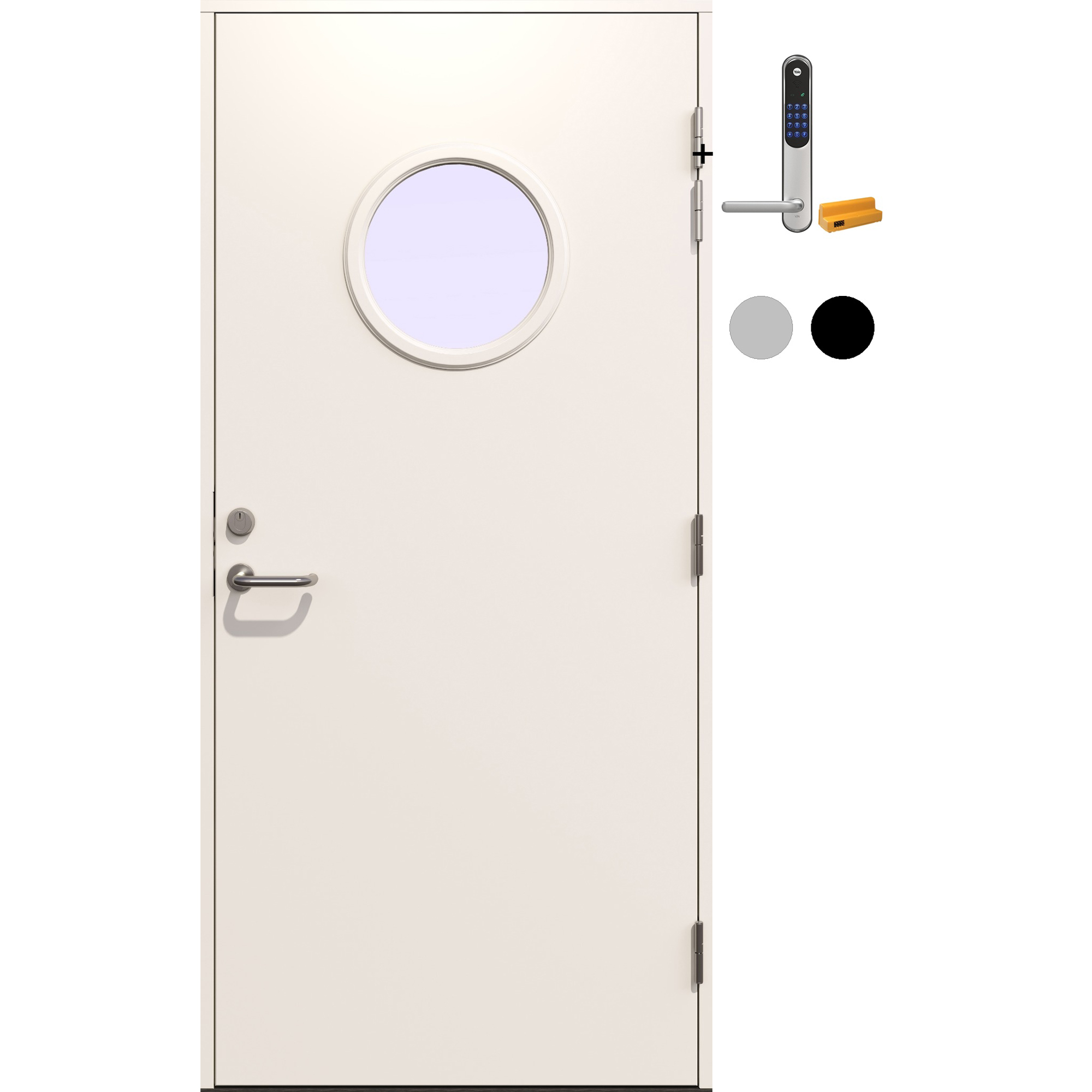 Ytterdør Gilje Lista med Yale Doorman Classic Home