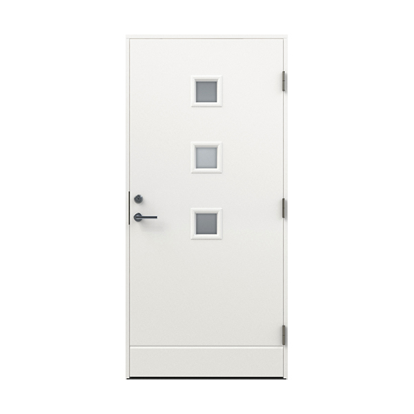 Ytterdörr Diplomat Basic Modern Klarglas BxH: 90x200 cm, Vit, Högerhängd - Installation/montering finns att köpa till