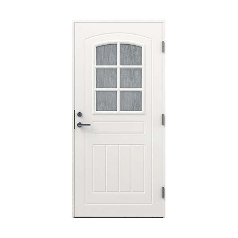 Ytterdörr Diplomat Basic Rustik Cotswoldglas BxH: 90x210 cm, Vit, Högerhängd - Installation/montering finns att köpa till