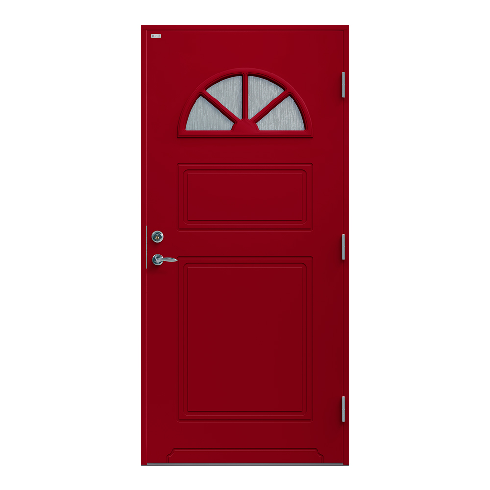Ytterdörr Diplomat Hannah Cotswoldglas BxH: 100x210 cm, Röd, Högerhängd - Installation/montering finns att köpa till
