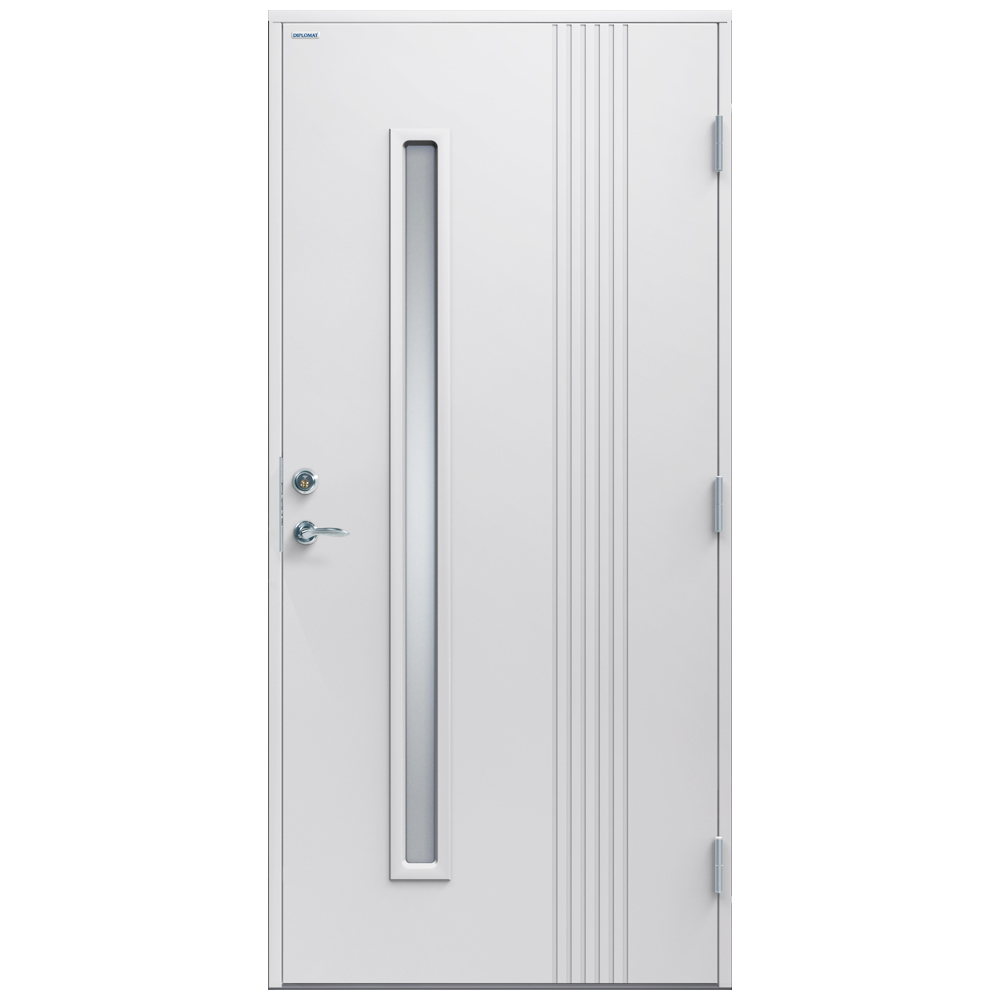 Ytterdør Diplomat Nathalie Klart Glass