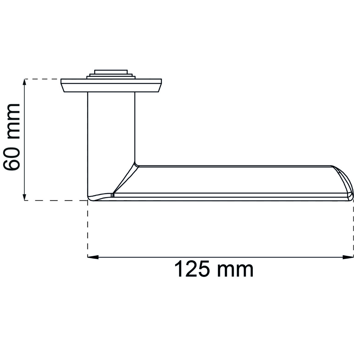 Ytterdørvrider Habo New York Børstet Krom