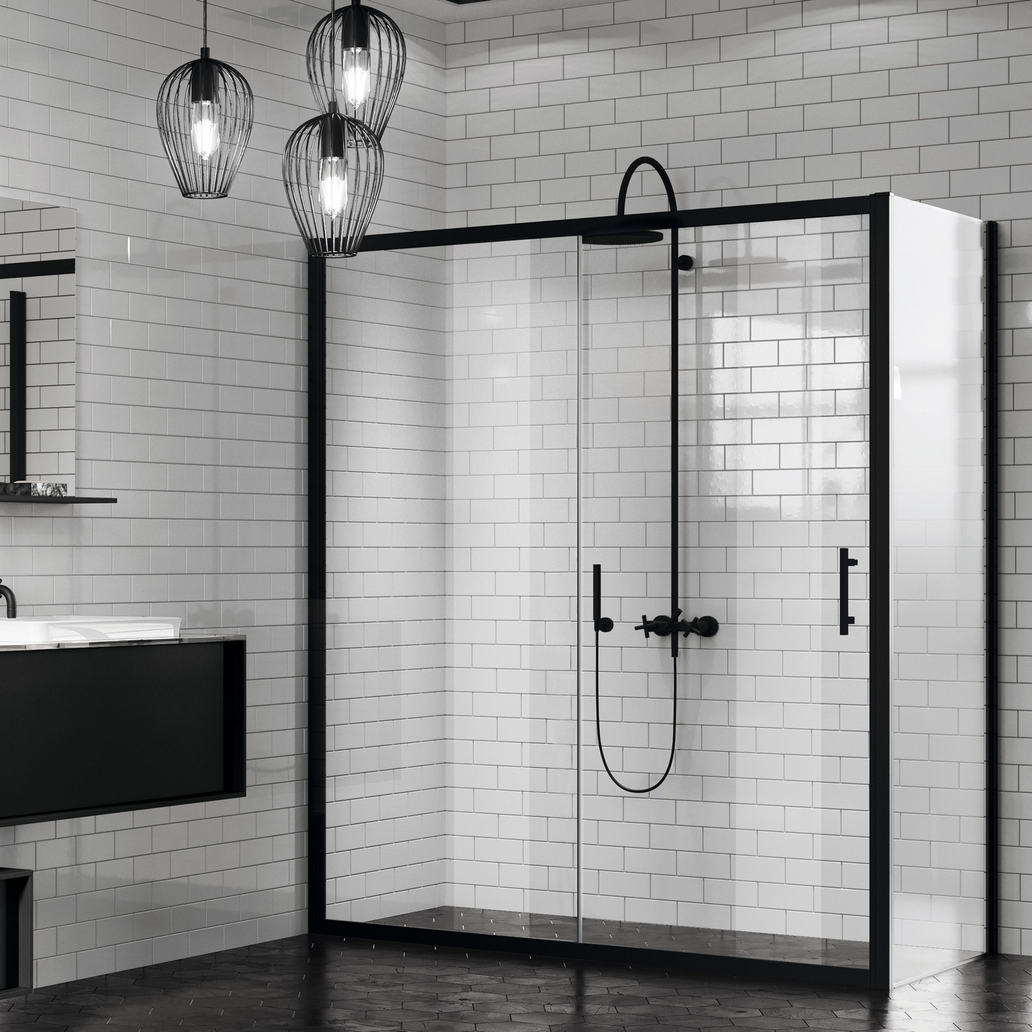 Fastvegg Novellini Zephyros 2.0 for Skyvedør