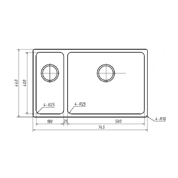 Kjøkkenvask Nordic Tech Zircon 70 K